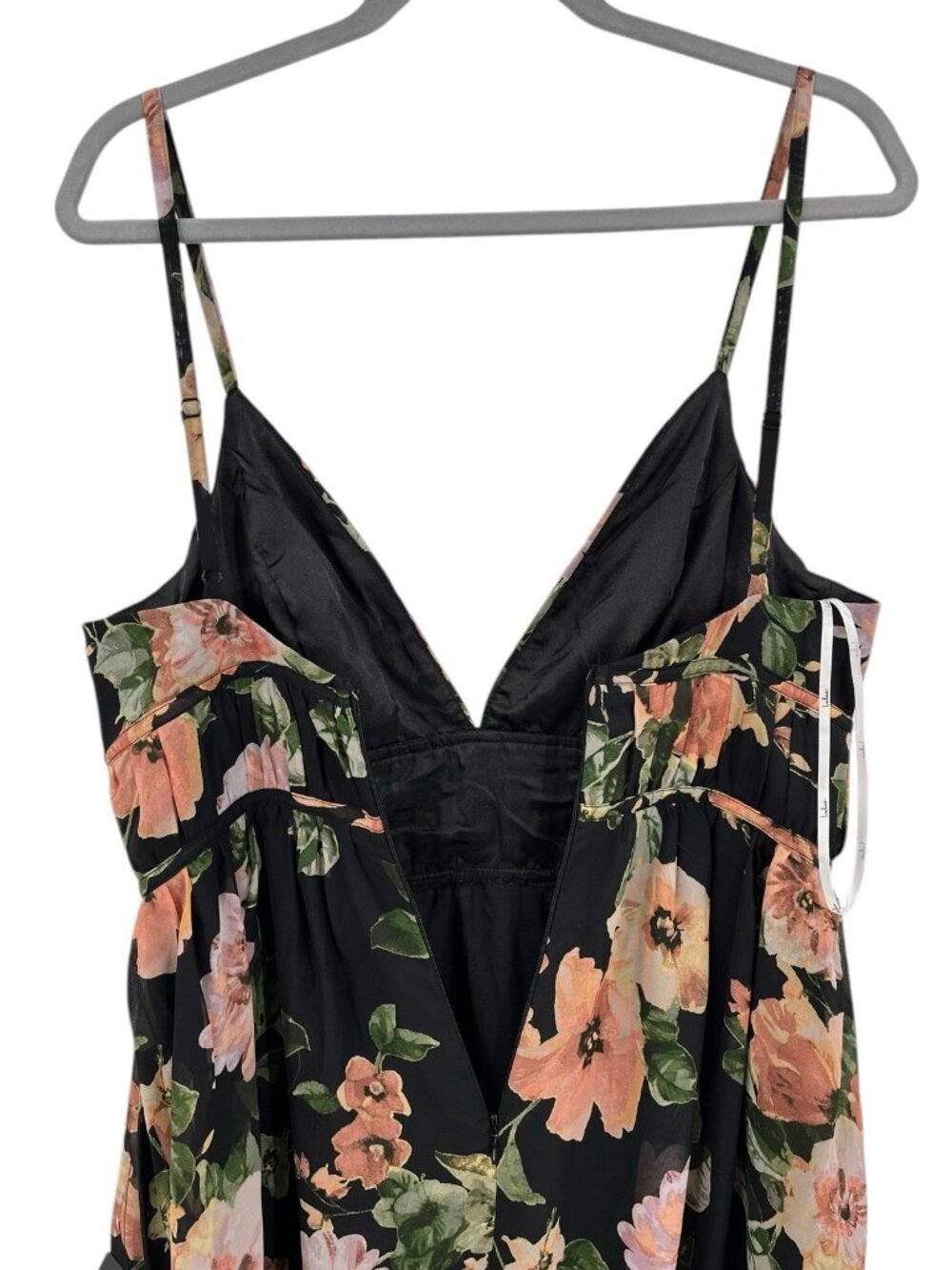 LULUS Women's Black Floral Gorgeous Moments Maxi Dress NWT Medium - Picture 4 of 9